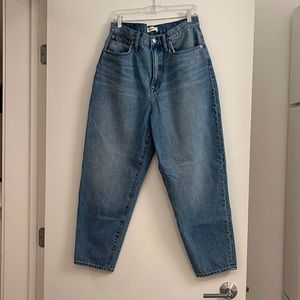Madewell “baggy tapered” blue jeans